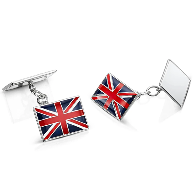 Union Jack Silver Engraved Cufflinks 3 Union Jack Silver Engraved Cufflinks