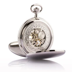Woodford Skeleton Personalised Pocket Watch -Fashion Accessories skeleton woodford pocket watch reverse