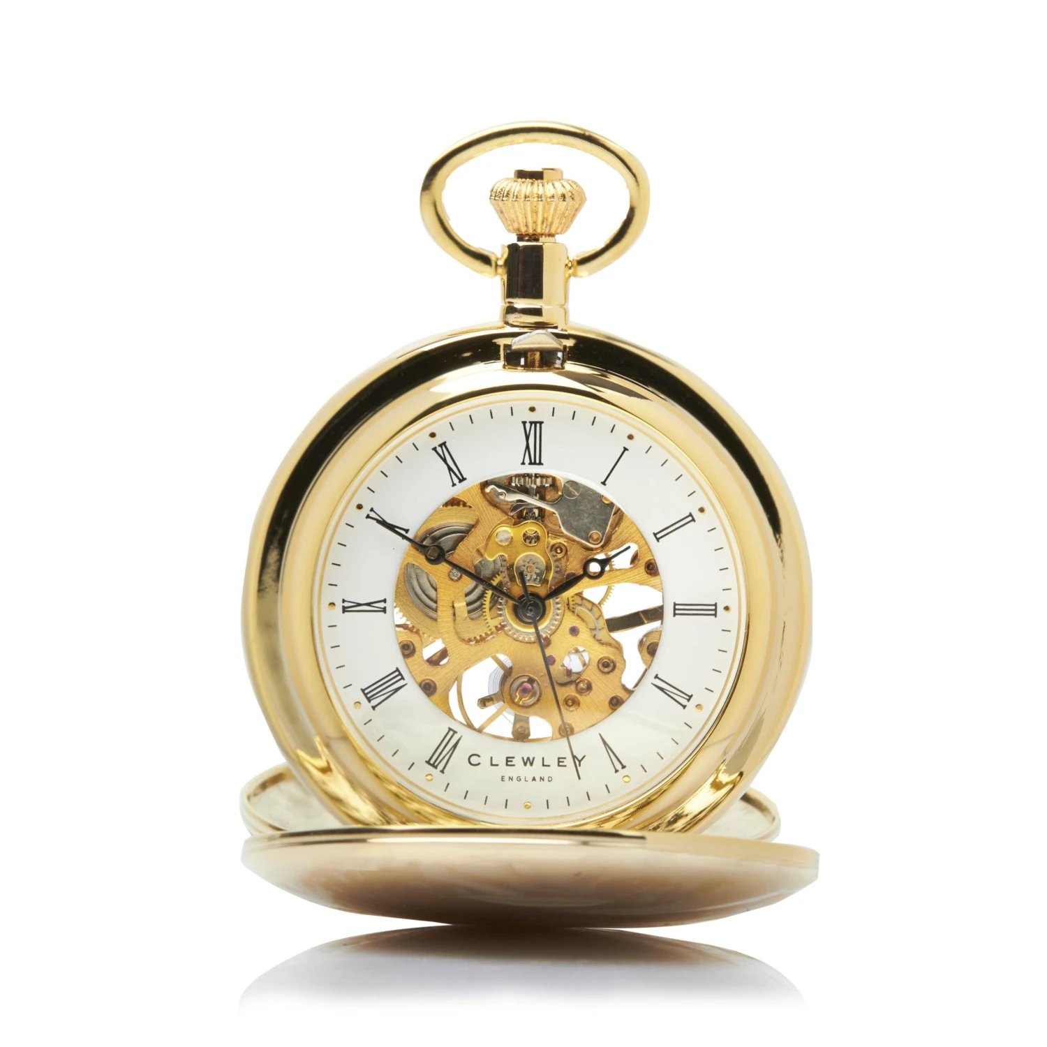 Double Hunter Skeleton Pocket Watch – Gold 6 Double Hunter Skeleton Pocket Watch – Gold - Image 4
