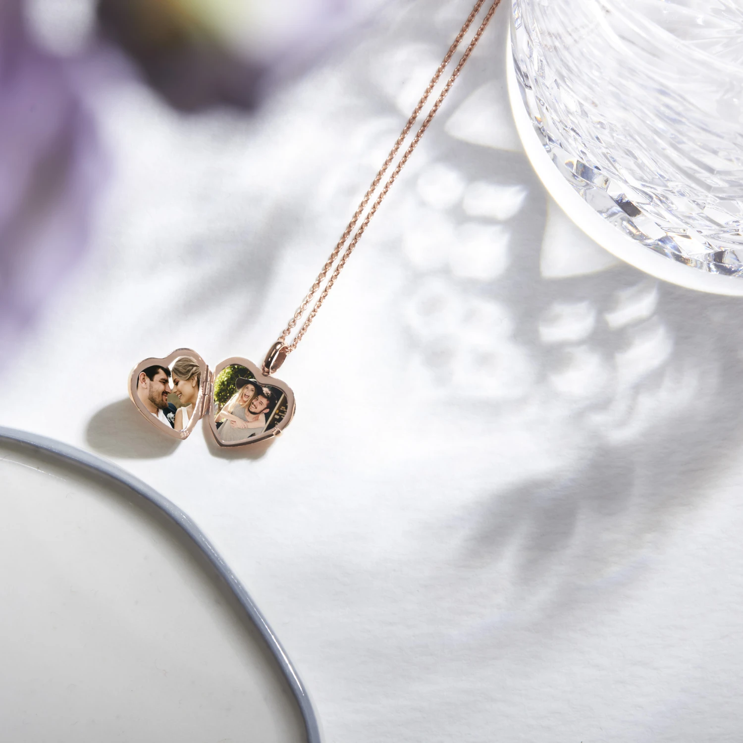 Rose Gold Heart Personalised Locket 9 Rose Gold Heart Personalised Locket - Image 7