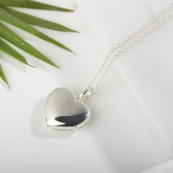 Little Silver Heart Personalised Locket -Fashion Accessories small heart silver 3