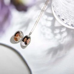 Silver Oval Personalised Locket -Fashion Accessories small silver oval 1