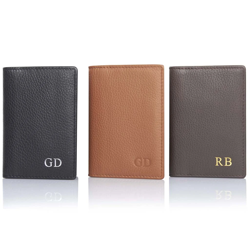 Pebble Grain Leather Card Holder – Chocolate Brown 5 Pebble Grain Leather Card Holder – Chocolate Brown - Image 3