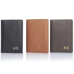 Pebble Grain Leather Card Holder – Black -Fashion Accessories small wallet group