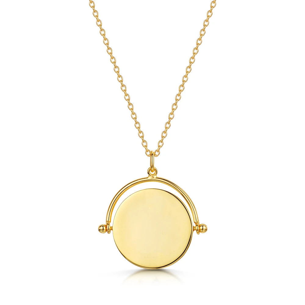 Night Sky Spinning Disc Necklace – Gold 5 Night Sky Spinning Disc Necklace – Gold - Image 3