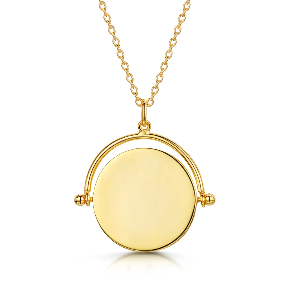 Night Sky Spinning Disc Necklace – Gold 6 Night Sky Spinning Disc Necklace – Gold - Image 4