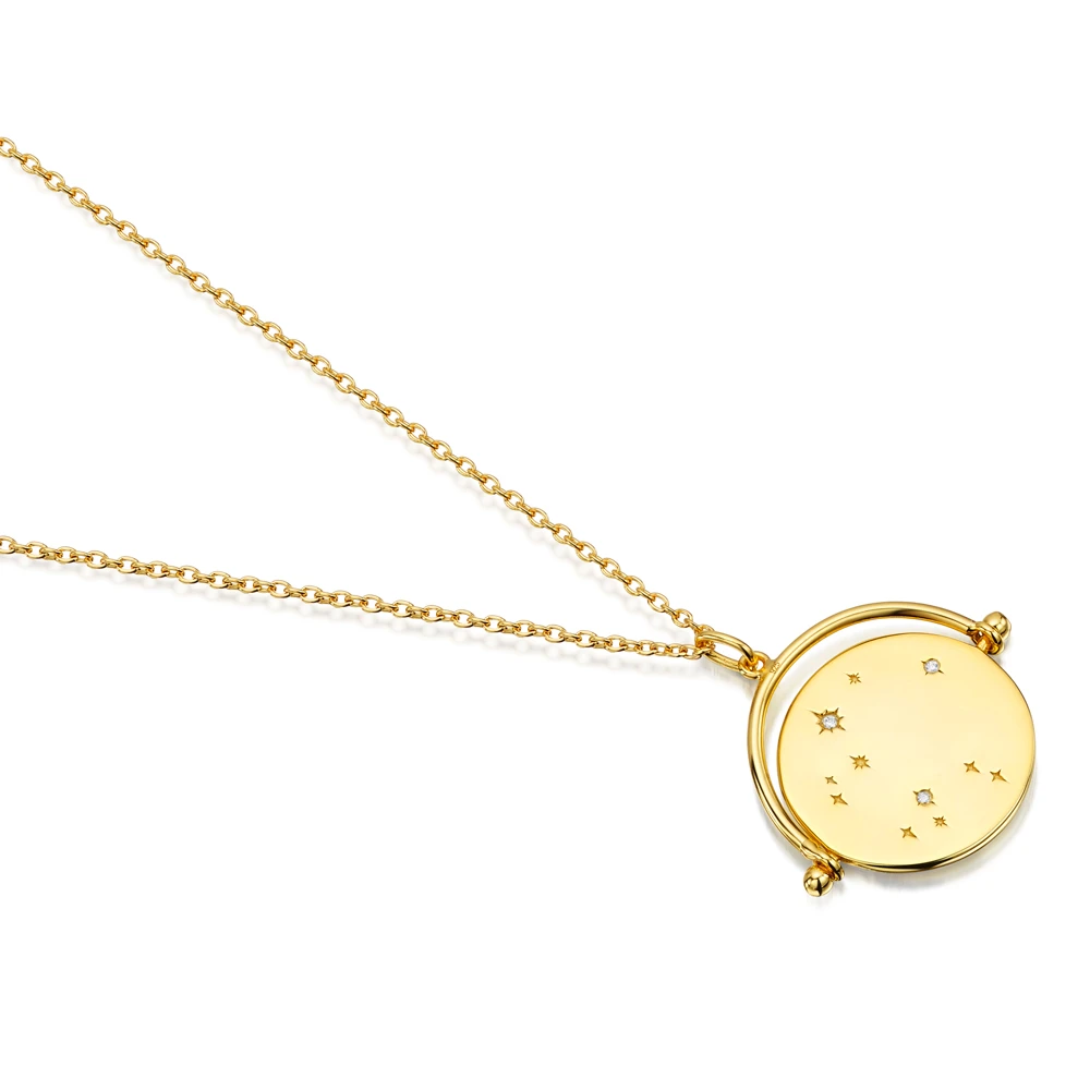 Night Sky Spinning Disc Necklace – Gold 4 Night Sky Spinning Disc Necklace – Gold - Image 2