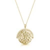 Spinning Disc Personalised Necklace – Gold -Fashion Accessories spinning necklace gold front