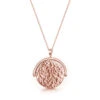Spinning Disc Personalised Necklace – Rose Gold -Fashion Accessories spinning necklace rose front