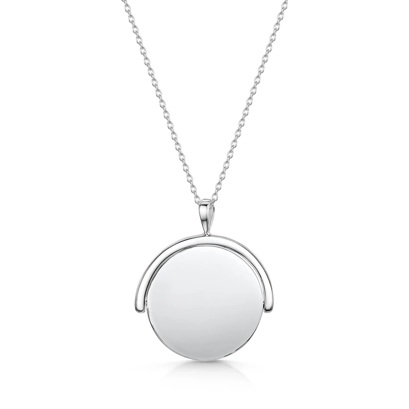 Spinning Disc Personalised Necklace – Silver 5 Spinning Disc Personalised Necklace – Silver - Image 3