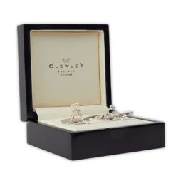 Spitfire Silver Engraved Cufflinks -Fashion Accessories spitfire cufflinks black box