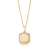 Necklace Follina Quadrato – 18K Gold Plated With White Zirconia 2 Necklace Follina Quadrato – 18K Gold Plated With White Zirconia -Fashion Accessories square stone set gold personalised necklace