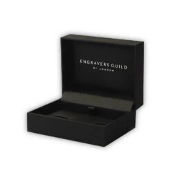 Solid Silver Oblong Cufflinks – Onyx -Fashion Accessories standard EG cufflink box 8