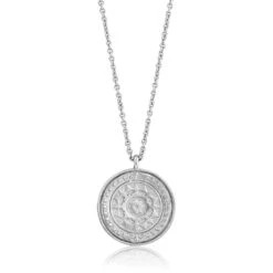 Ania Haie Sun Engraved Necklace – Silver