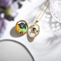 Large Tree Of Life Personalised Locket – Gold 18 Large Tree Of Life Personalised Locket – Gold -Fashion Accessories tree of life gold 3