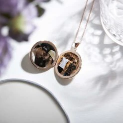Large Tree Of Life Personalised Locket – Rose Gold 20 Large Tree Of Life Personalised Locket – Rose Gold -Fashion Accessories tree of life rose gold 4