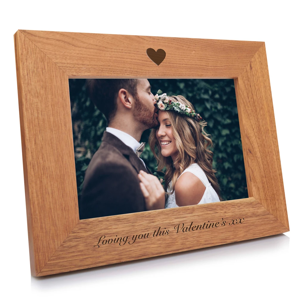 Love Heart Oak Photo Frame – 5×7 4 Love Heart Oak Photo Frame – 5×7 - Image 2