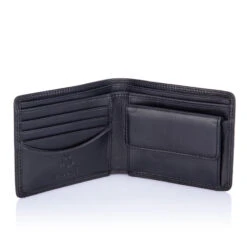 Visconti Classic Leather Personalised Wallet – Black 10 Visconti Classic Leather Personalised Wallet – Black -Fashion Accessories visconti billfold wallet black inside