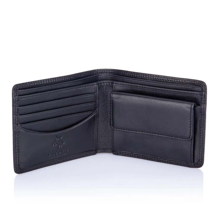 Visconti Classic Leather Personalised Wallet – Black 5 Visconti Classic Leather Personalised Wallet – Black - Image 3